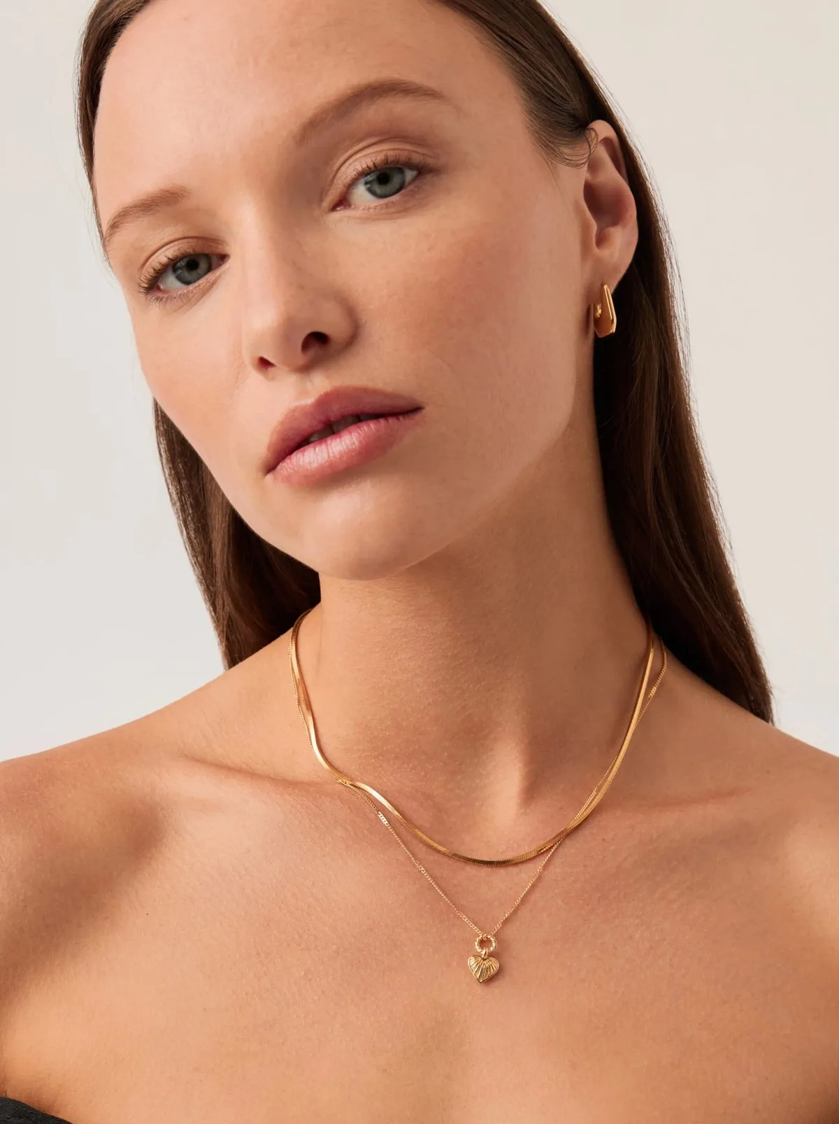 Heart Charm Pendant Necklace - obrazek 2